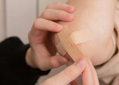 Elbow with a bandage
