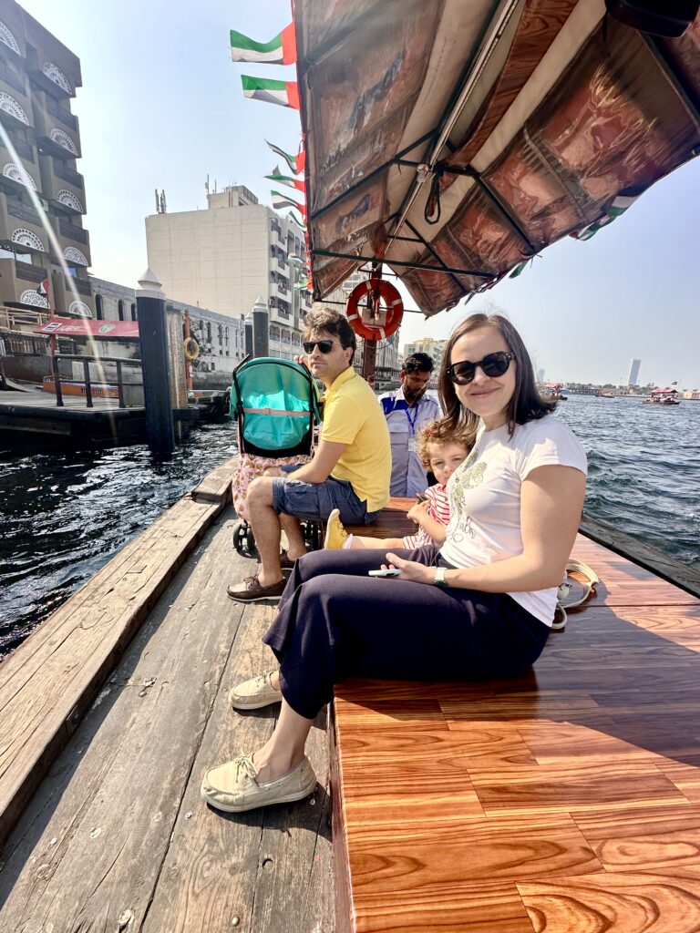 Customers riding Abra in Dubai Creek