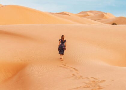 Walking in Desert